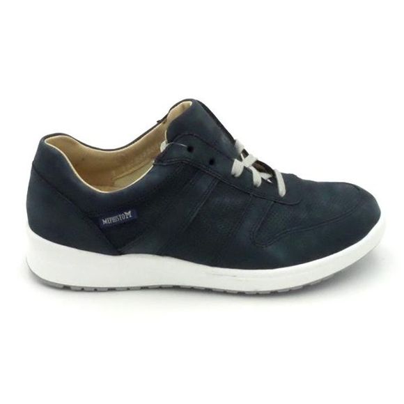 Mephisto Perforated Nubuck Lace-Up Sneakers Rebeca Navy - Medium - Picture 1 of 6